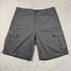 LRG Cargo Shorts Mens 38 Grey Lifted Research Group Button Fly Streetwear Casual